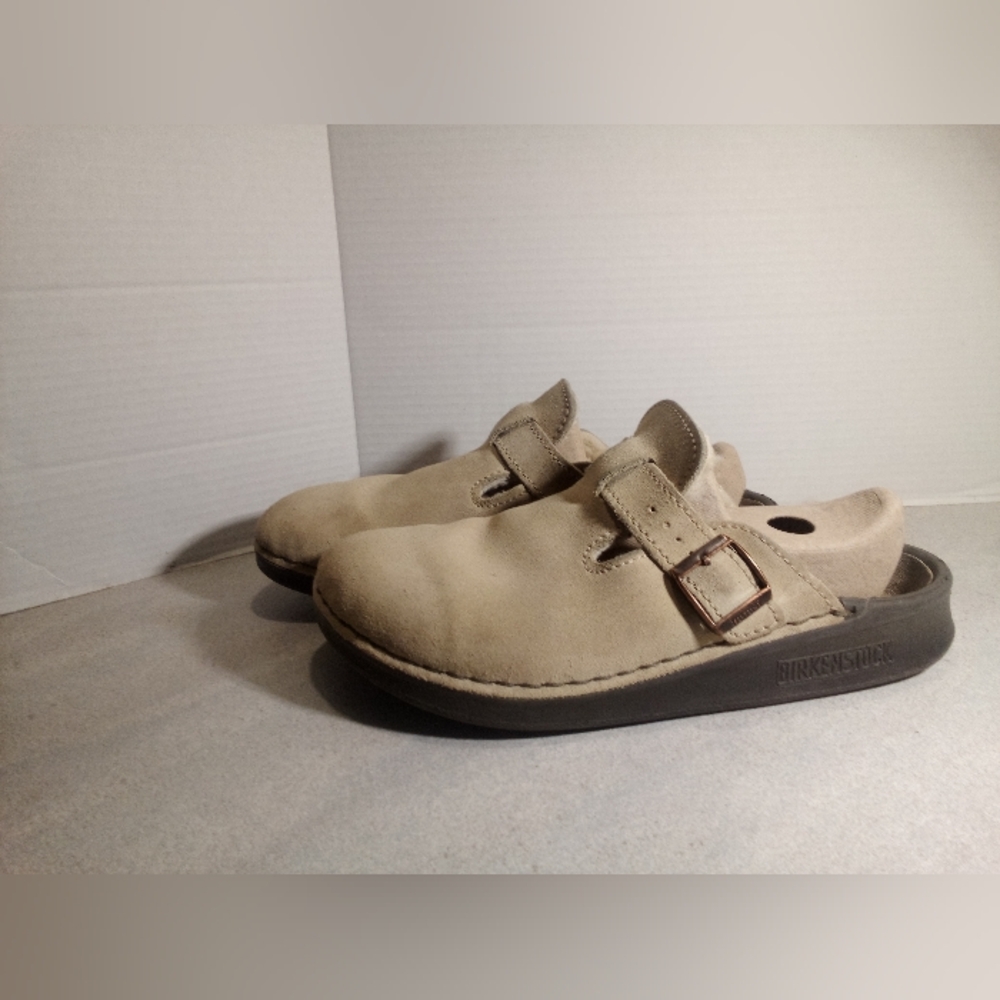 Birkenstock Boston Shearling Tan Clogs US sz. Men 10. Woman 11-11.5 - Picture 4 of 10